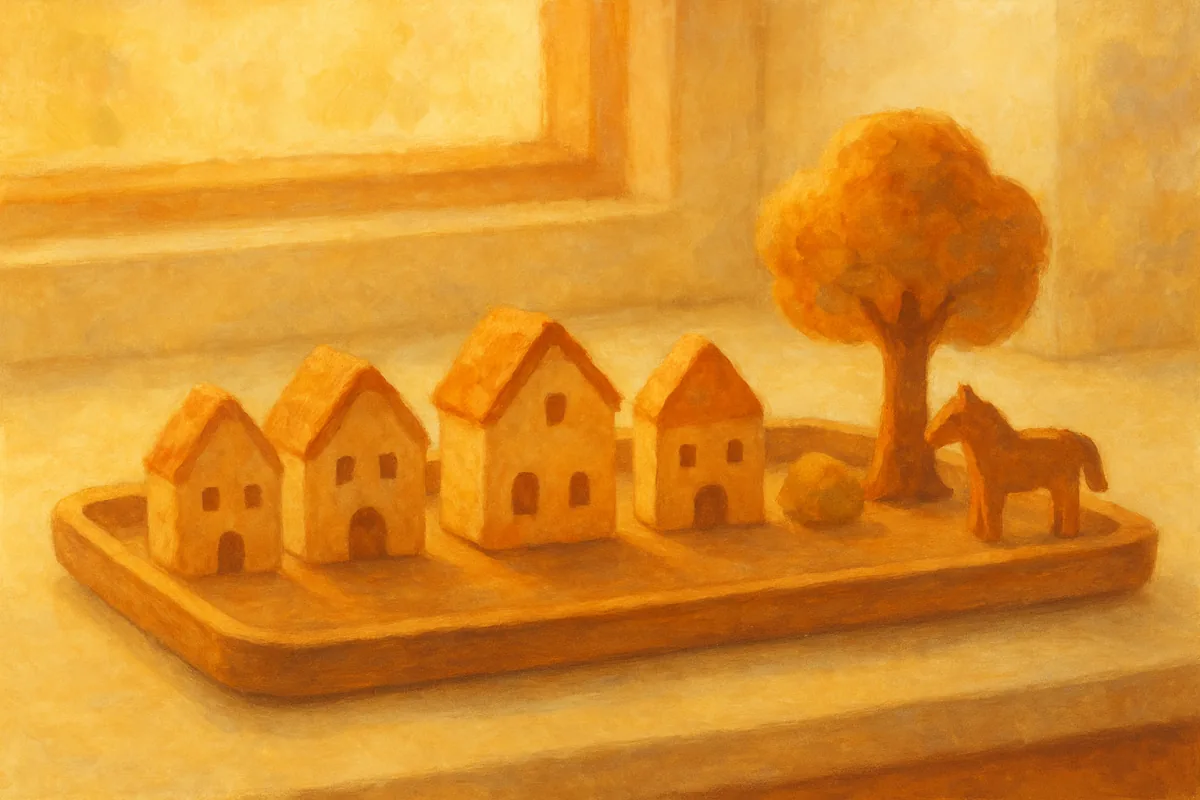 Salt-dough village